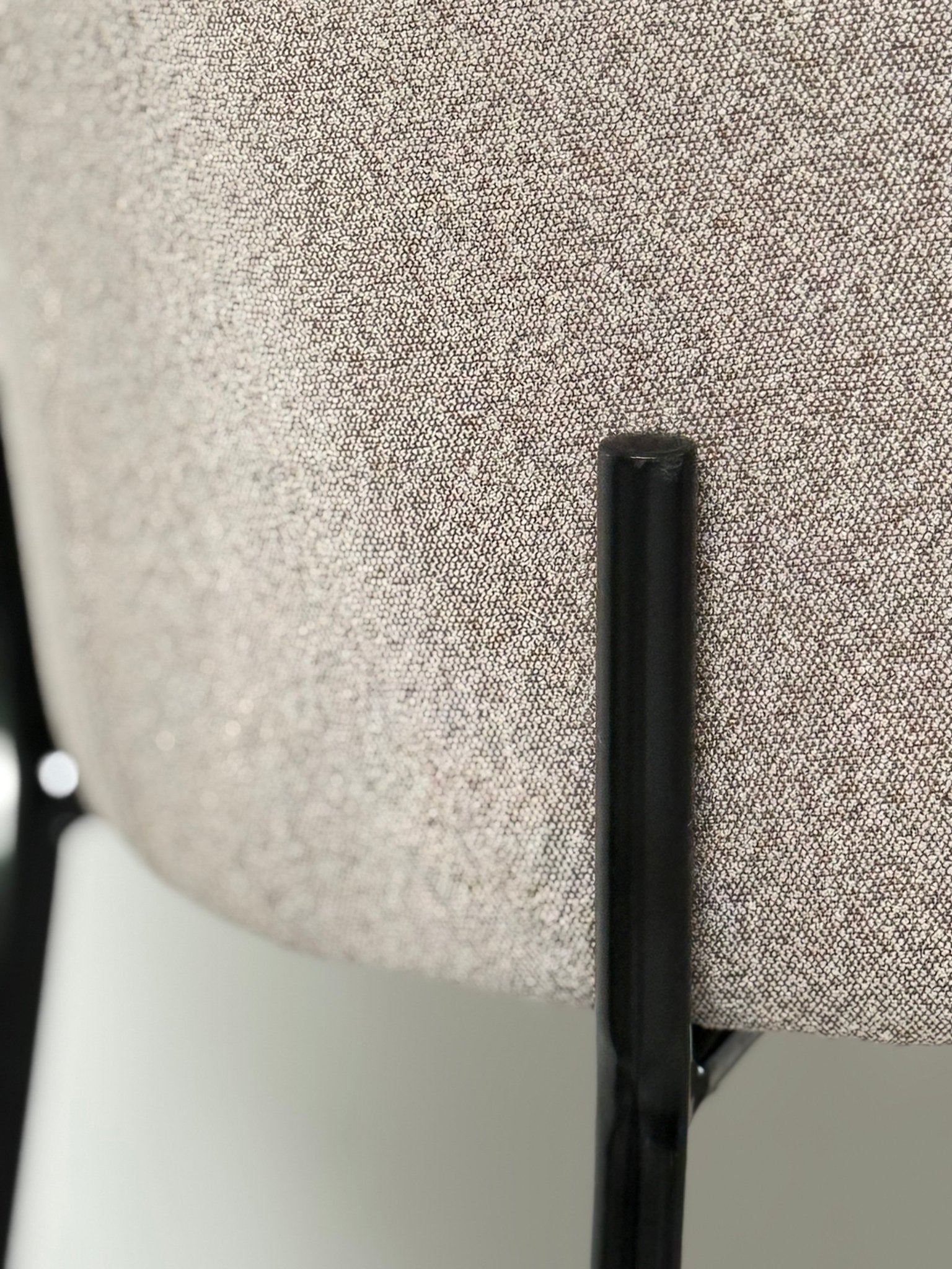 Luxe Curve Bar Stool – Fabric Seat with Black Metal Base - SHAGHAF HOME