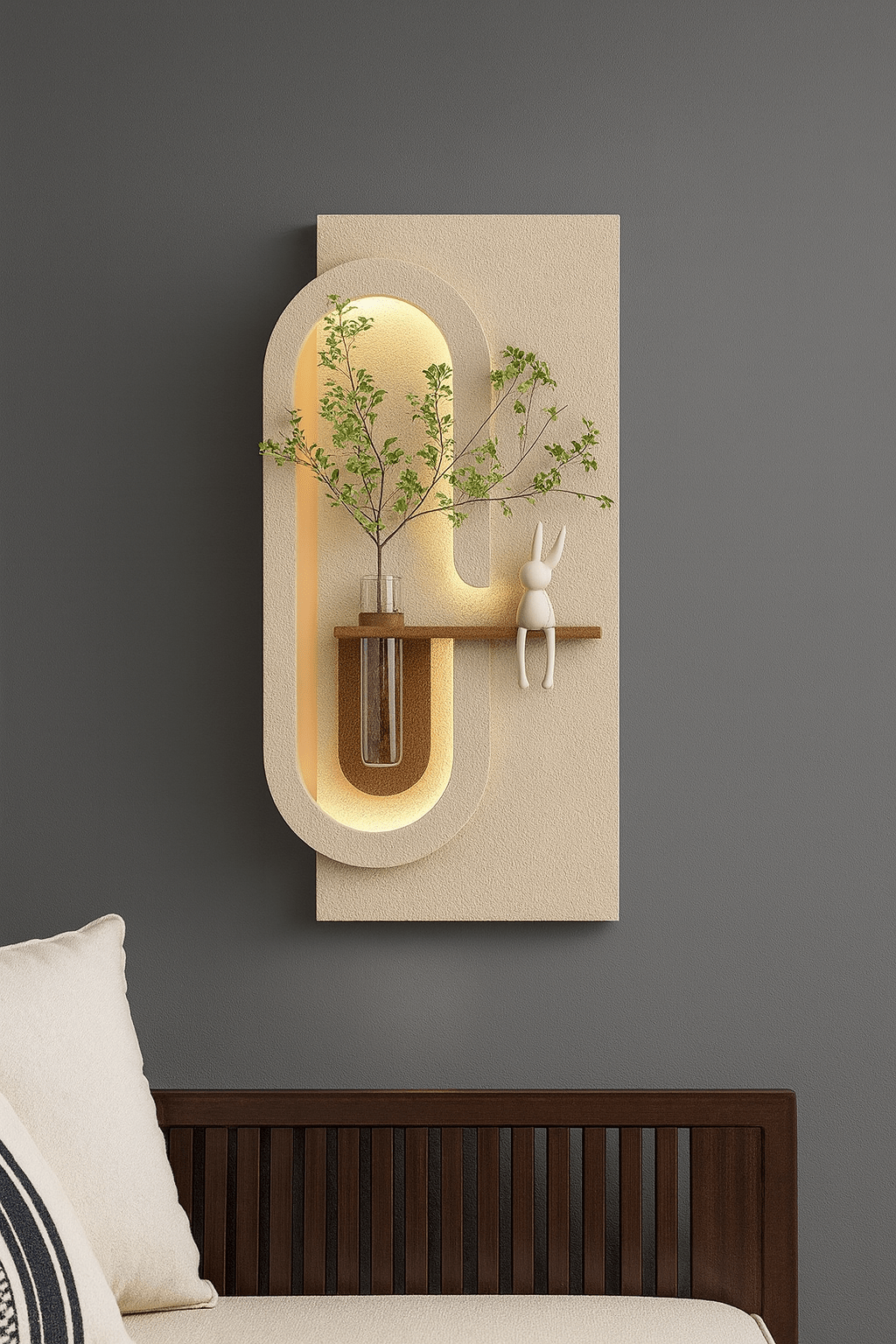 Luxury Handmade Sandstone Wall Panel with LED Light - SHAGHAF HOME