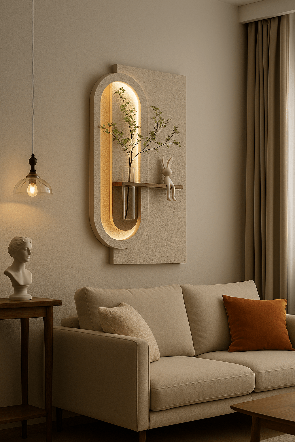 Luxury Handmade Sandstone Wall Panel with LED Light - SHAGHAF HOME