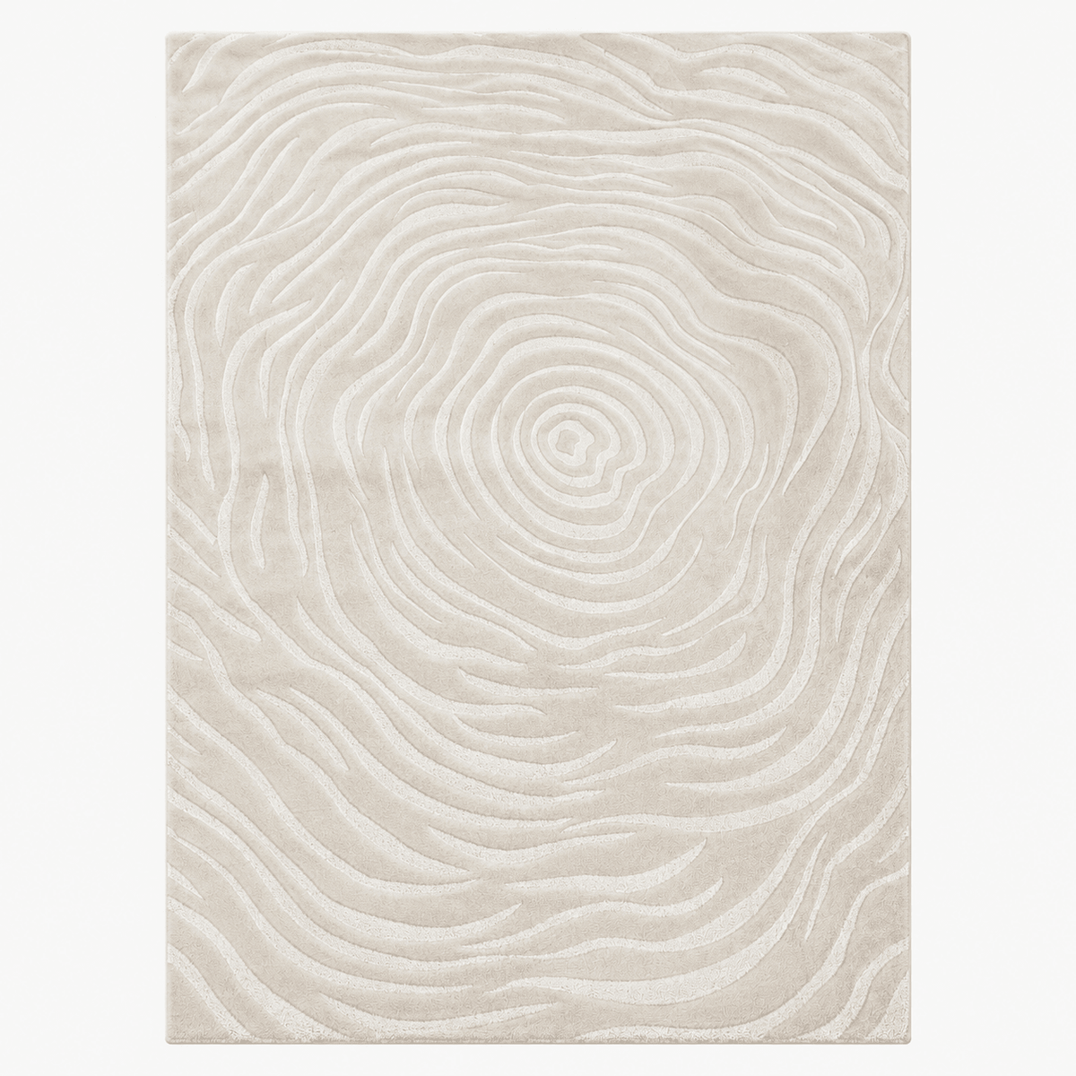 Modern 3D Contour Wave Carpet – Cream | 200 × 300 cm - SHAGHAF HOME