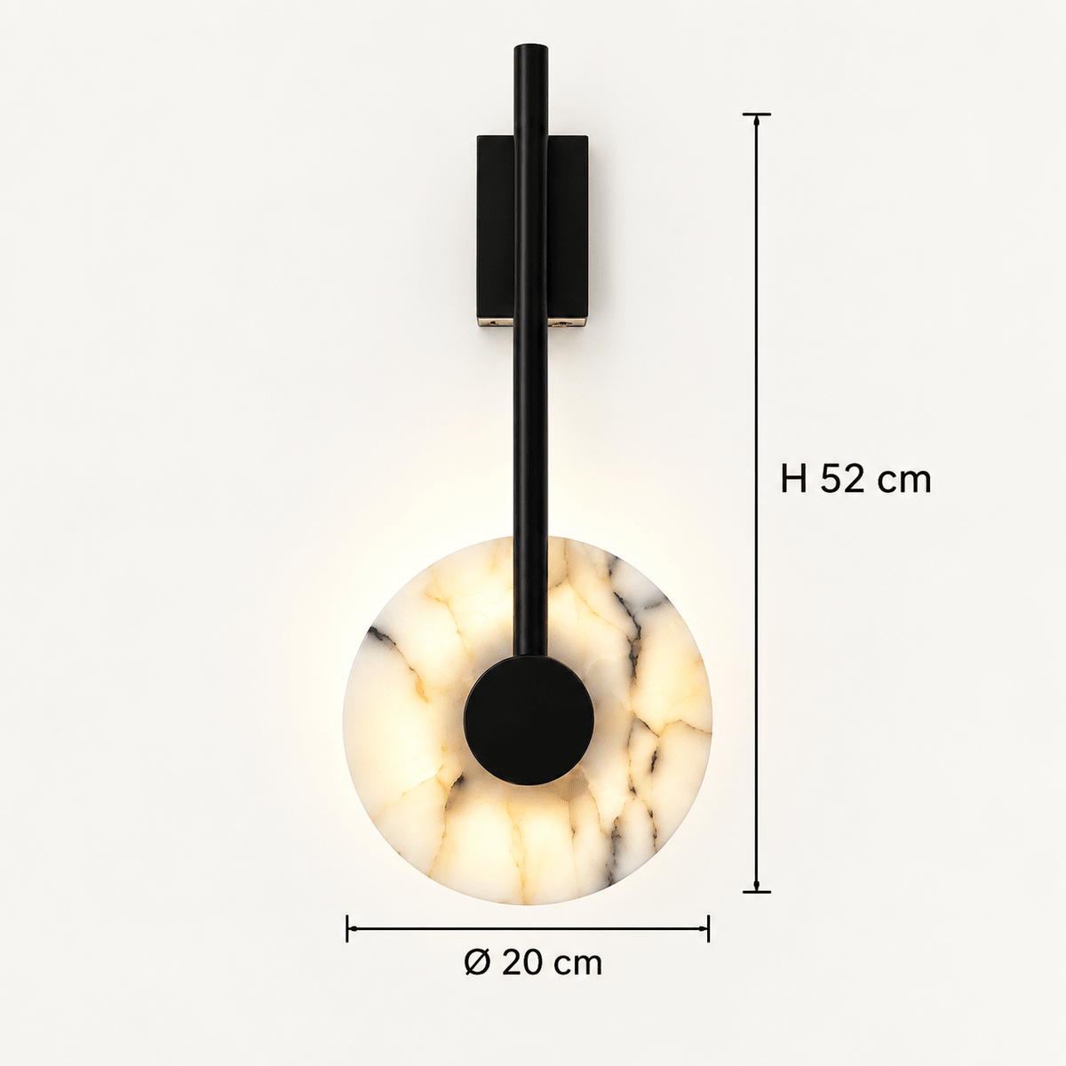 Modern Alabaster LED Wall Light – Black Luxury Wall Sconce - SHAGHAF HOME