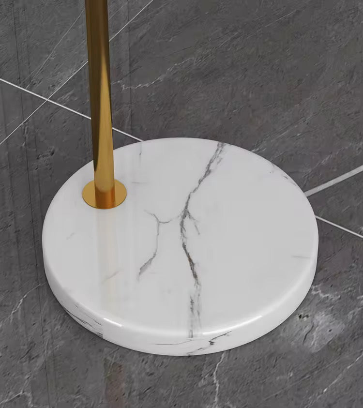 Modern Arc Floor Lamp with Gold Finish & Marble Base - SHAGHAF HOME