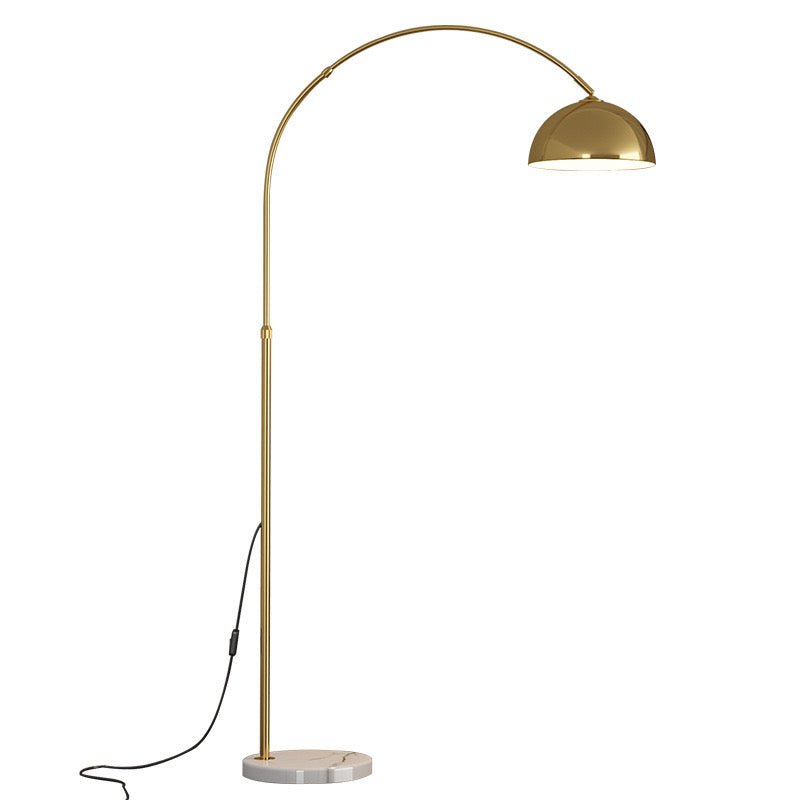 Modern Arc Floor Lamp with Gold Finish & Marble Base - SHAGHAF HOME