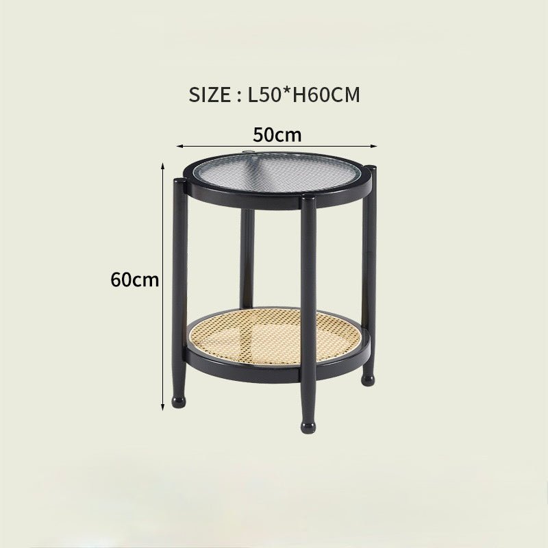 Modern Bohemian Natural Wood & Rattan Coffee Table Set - SHAGHAF HOME