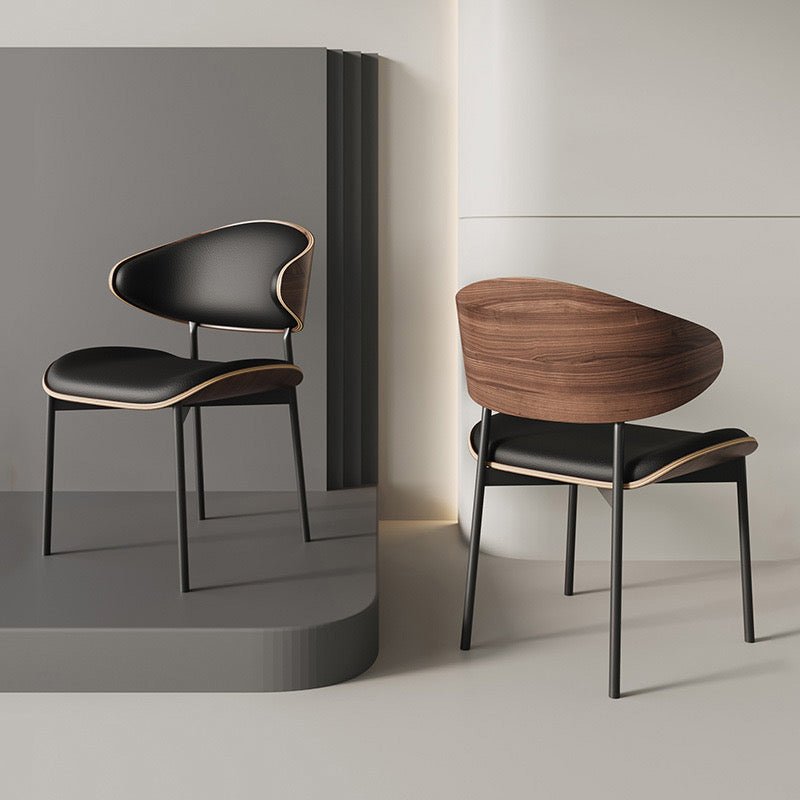 Modern Elegance Curved Wood Dining Chair – SHAGHAF HOME