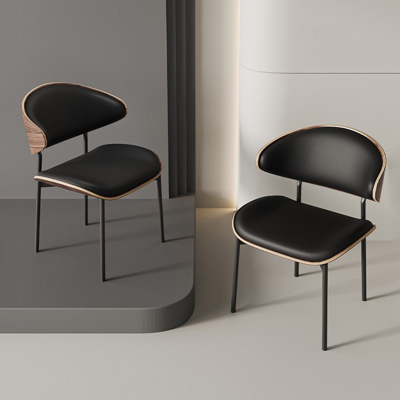 Modern Elegance Curved Wood Dining Chair - SHAGHAF HOME