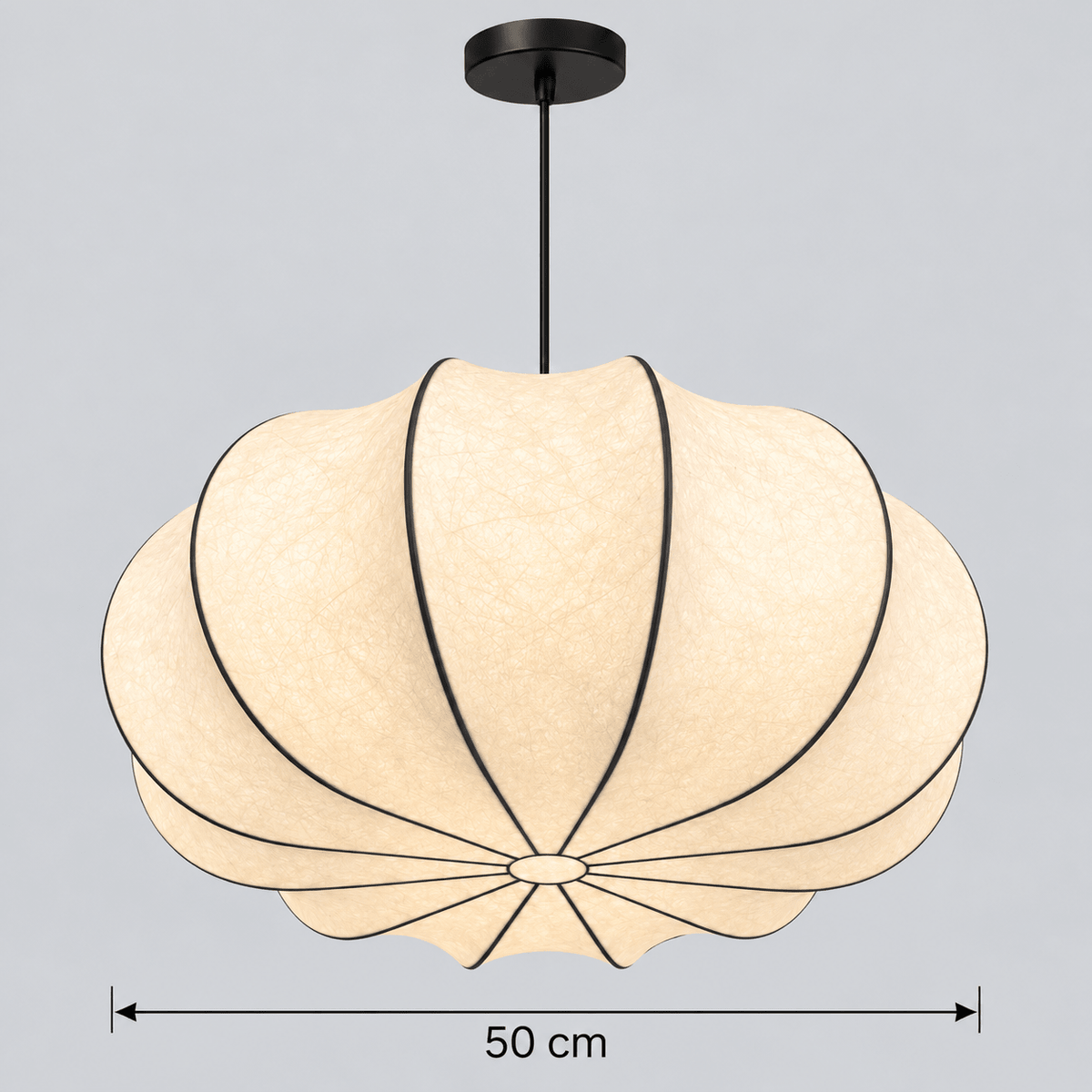 Modern Flower-Shaped Pendant Light 50cm – Cream Decorative Ceiling Lamp - SHAGHAF HOME