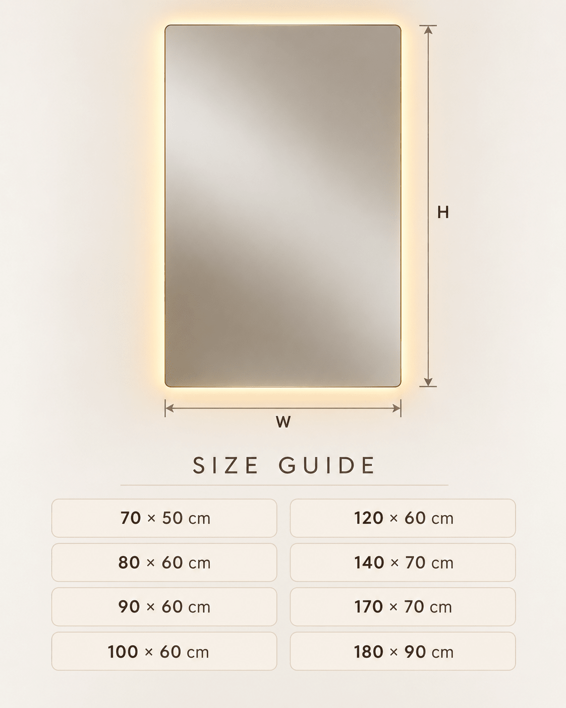 Modern Irregular LED Wall Mirror – Warm Backlit Decorative Mirror for Living Room, Bedroom & Hallway - SHAGHAF HOME