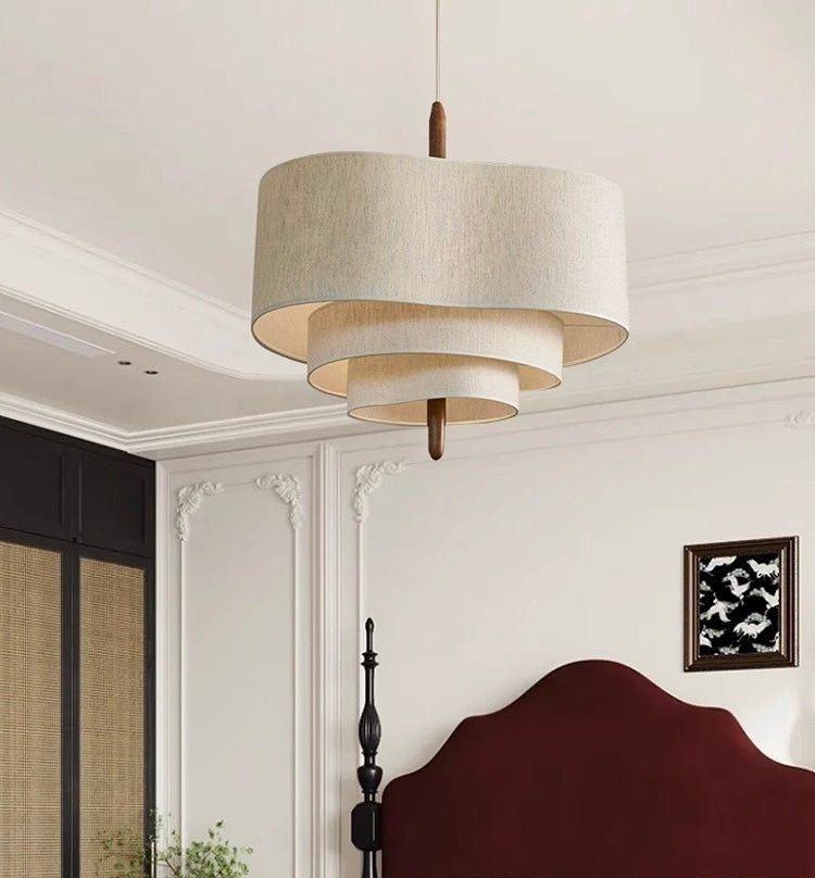 Modern Layered Fabric Pendant Lamp – 70cm Wide - SHAGHAF HOME