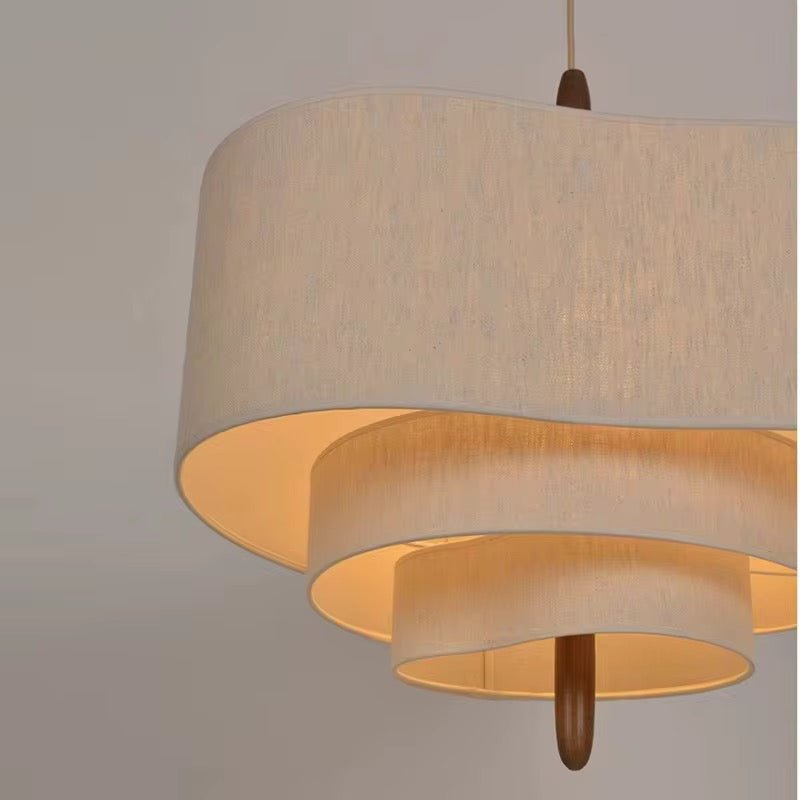 Modern Layered Fabric Pendant Lamp – 70cm Wide - SHAGHAF HOME