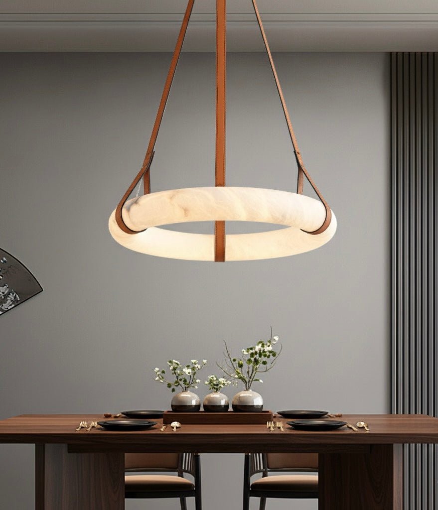 Modern Marble - Look Pendant Light – Circular Luxury Design - SHAGHAF HOME