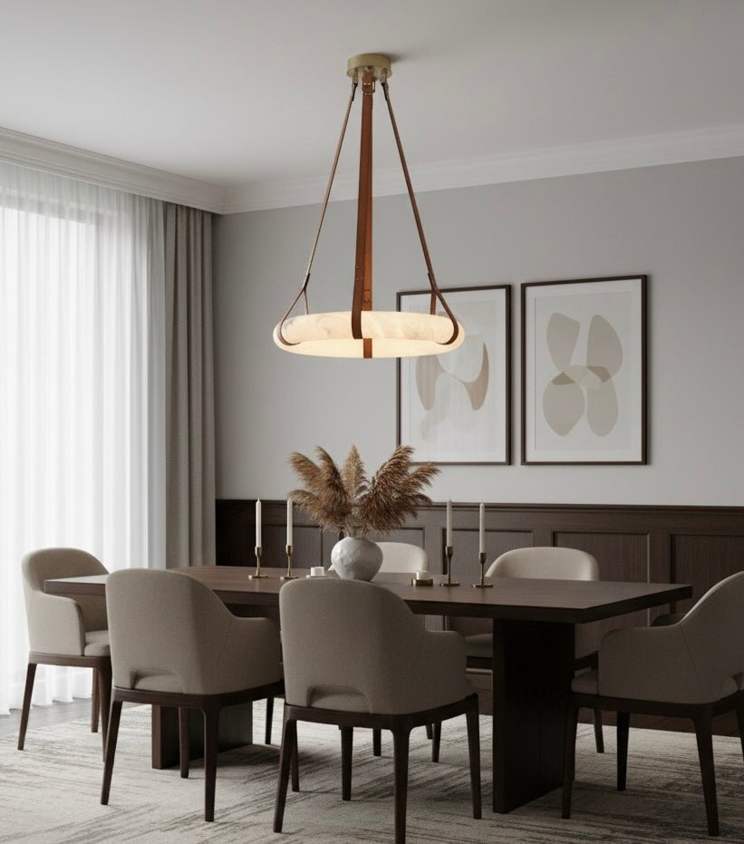 Modern Marble - Look Pendant Light – Circular Luxury Design - SHAGHAF HOME