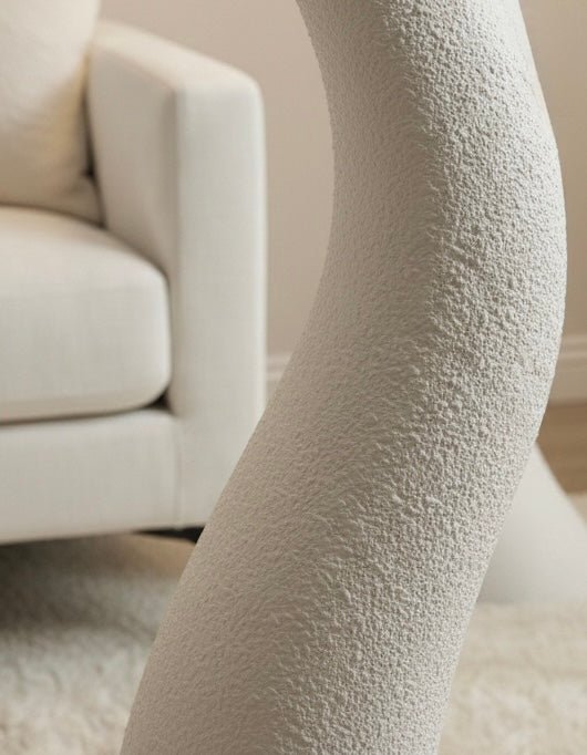 Modern Organic Sculptural Floor Lamp - White Textured Finish (165cm) - SHAGHAF HOME