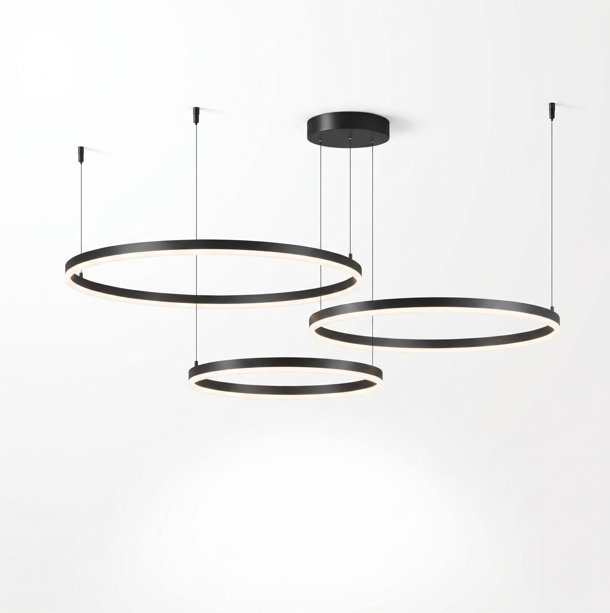 Modern Triple Ring LED Chandelier – 80CM + 60CM + 40CM - SHAGHAF HOME