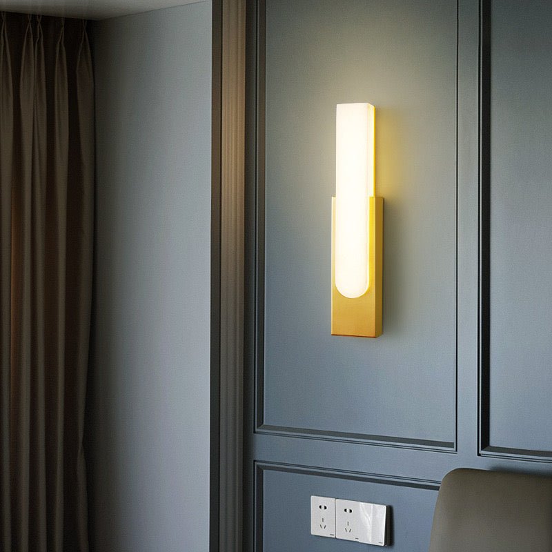 Modern Vertical Wall Lamp – Gold & Black Finish Options - SHAGHAF HOME