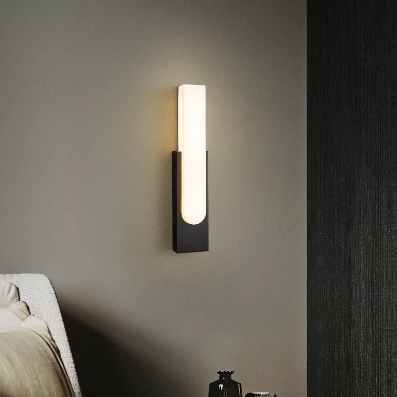 Modern Vertical Wall Lamp – Gold & Black Finish Options - SHAGHAF HOME