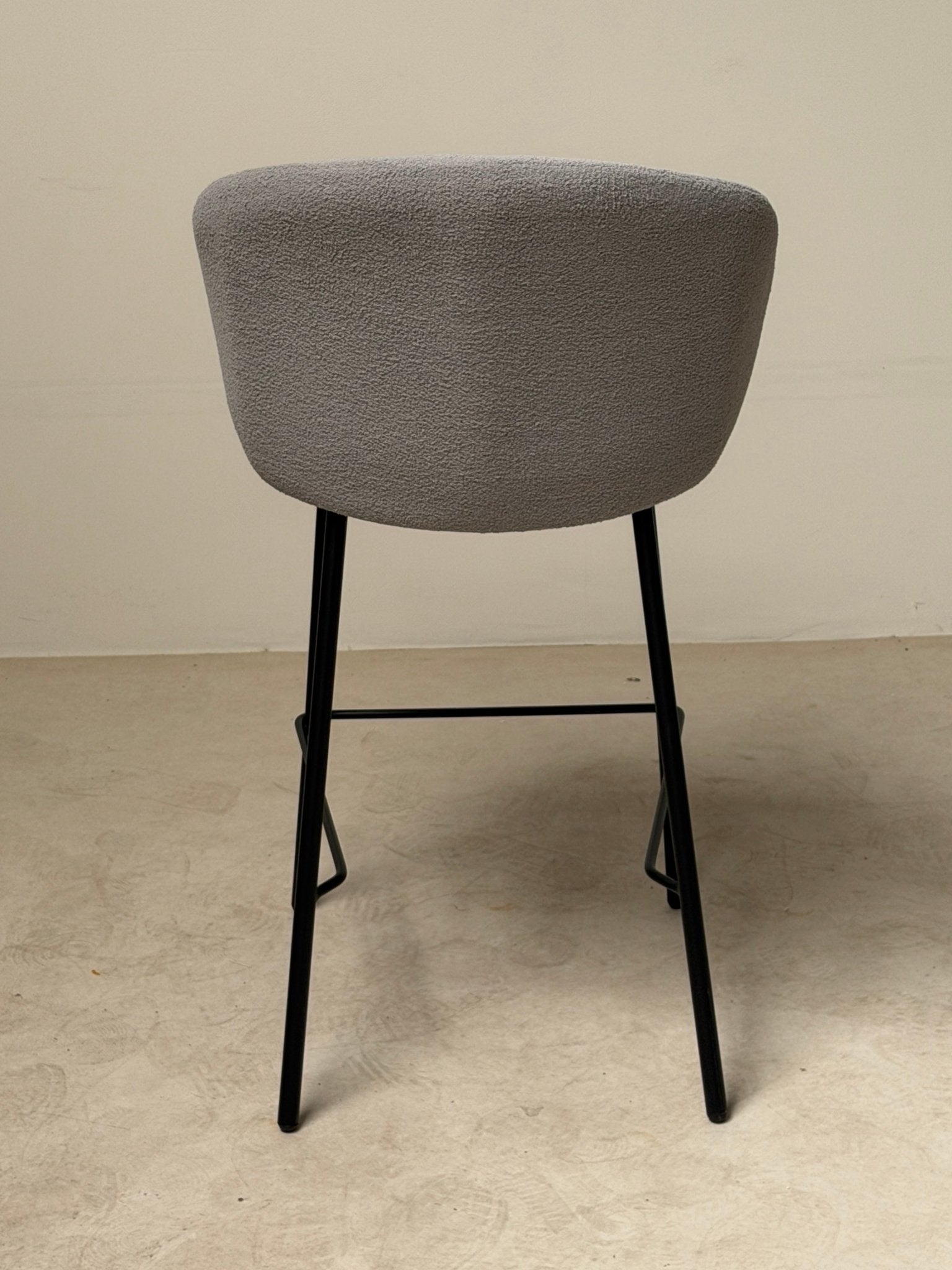 Montera Bouclé Grey Bar Stool - SHAGHAF HOME