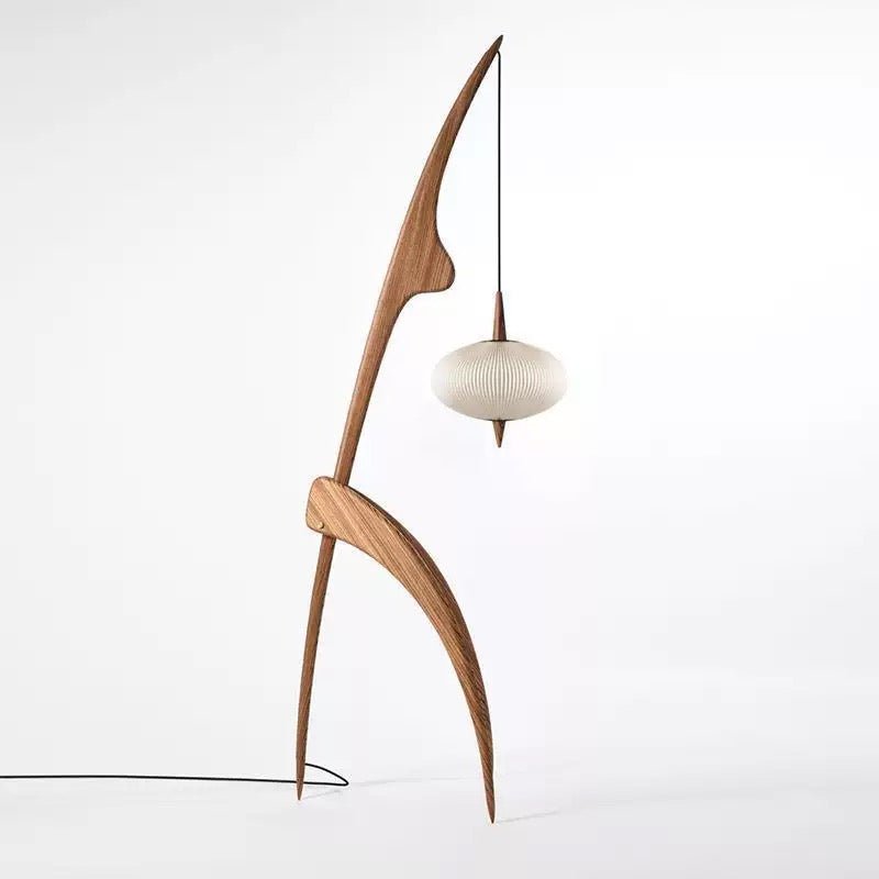 Nordic Sculptural Wood Floor Lamp - SHAGHAF HOME