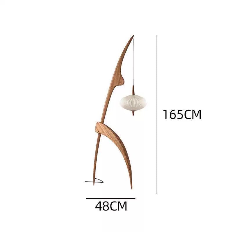 Nordic Sculptural Wood Floor Lamp - SHAGHAF HOME