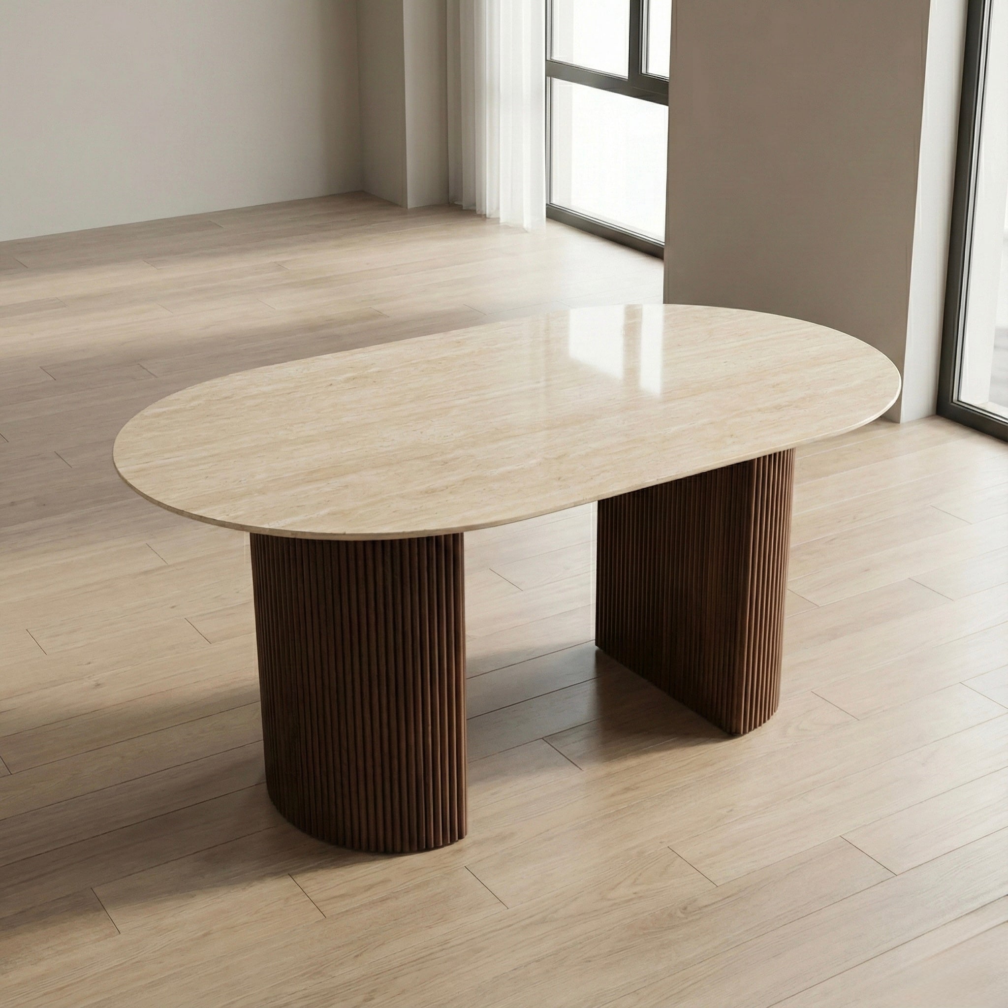 Opéra Natural Stone Dining Table - SHAGHAF HOME