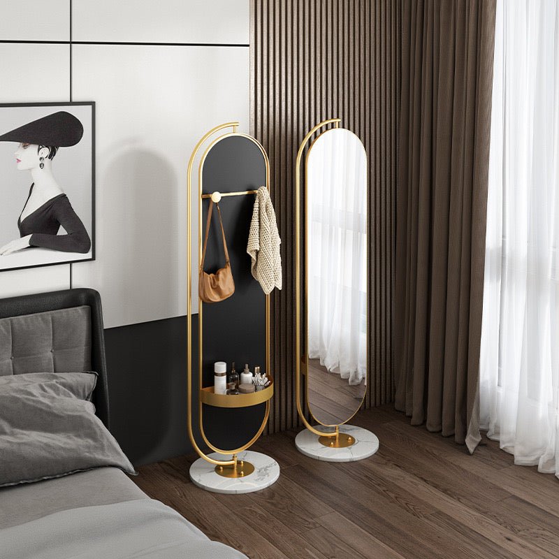 Oval floor hanger and rotatable Mirror - SHAGHAF HOME