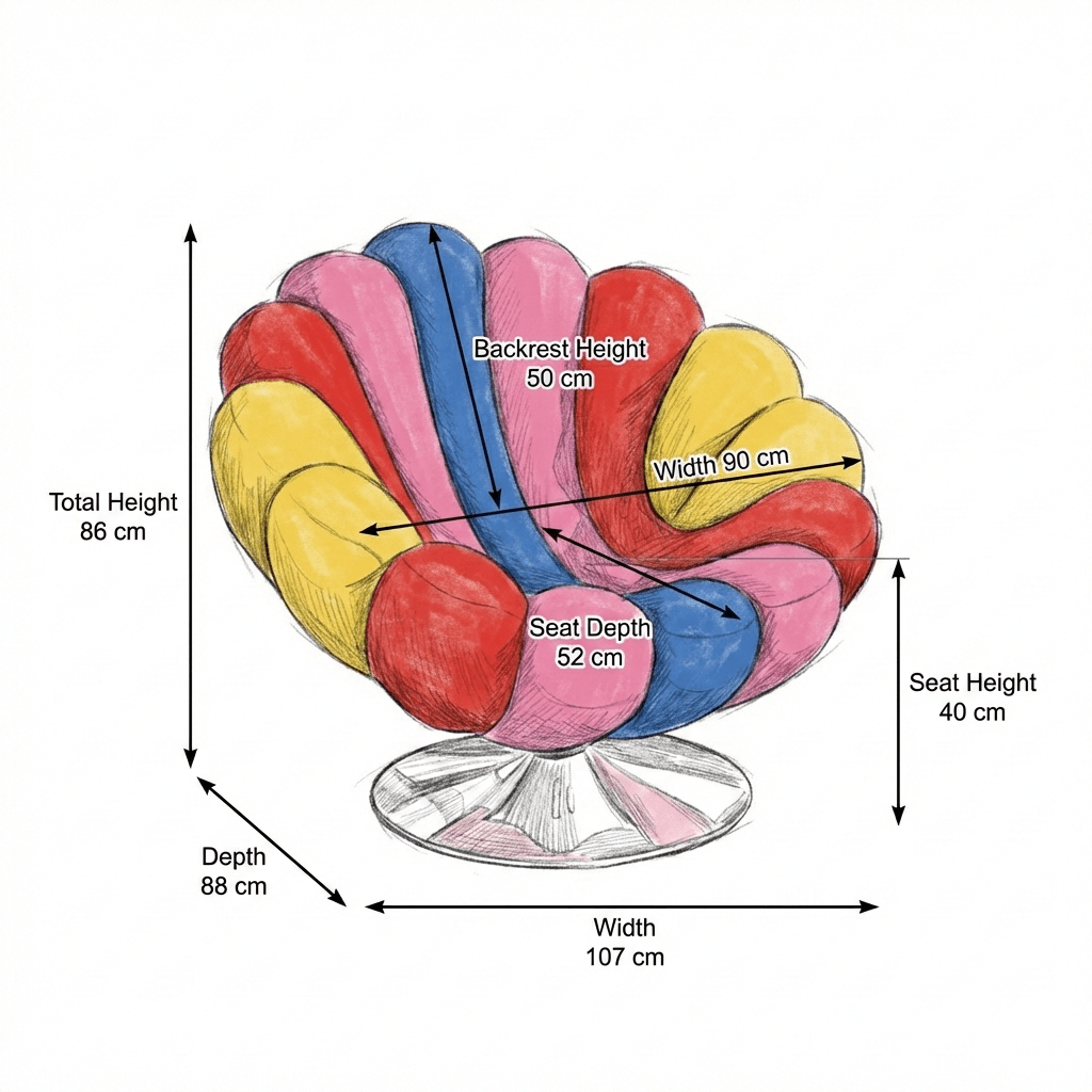 Prisma Swivel Accent Chair — Multicolor Sculptural Lounge Seat - SHAGHAF HOME