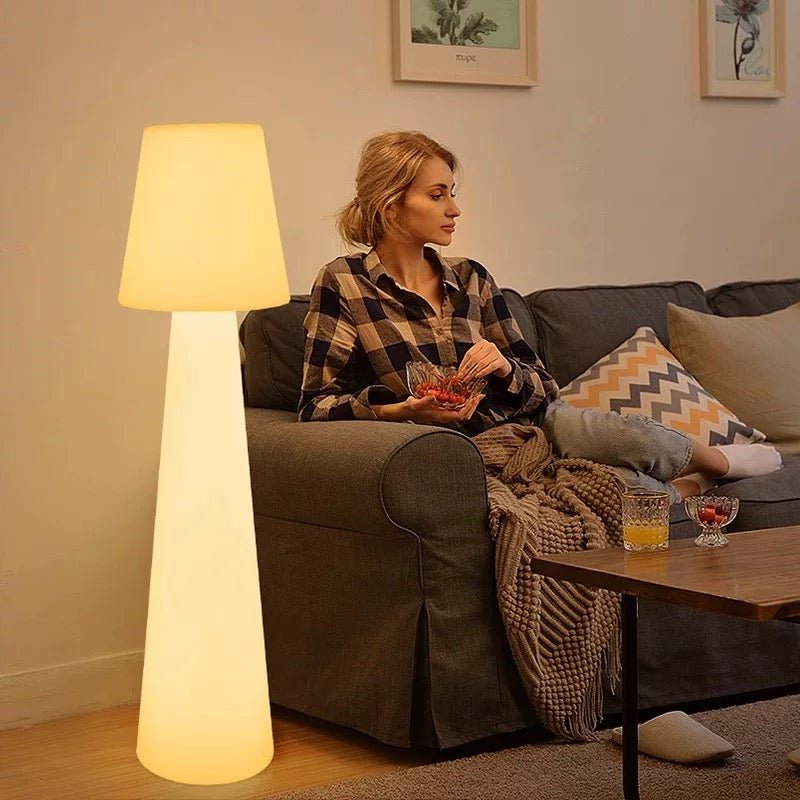 Rechargeable Outdoor–Indoor LED Floor Lamp (120 cm) – Warm & Modern Ambient Lighting (Adjustable light temp) - SHAGHAF HOME
