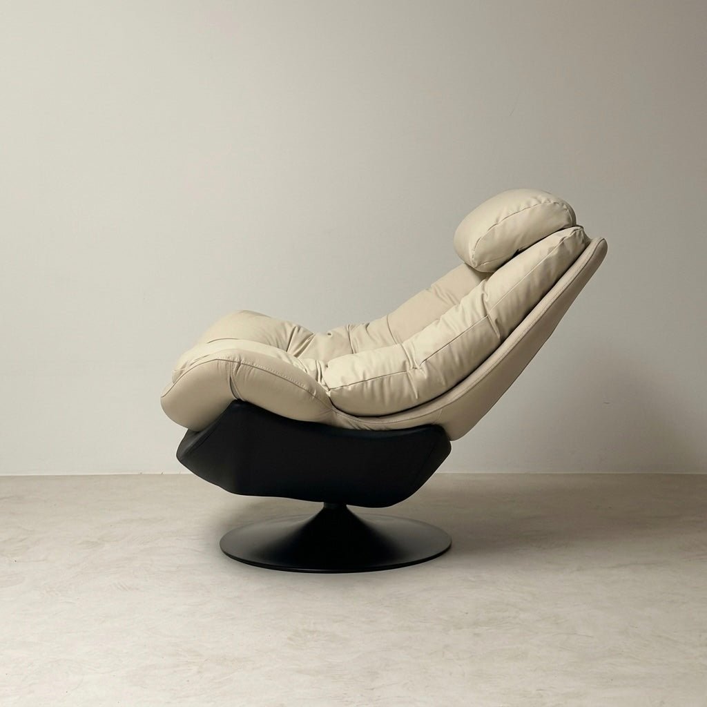 Sereno Swivel Lounge Chair (leather fabric) - SHAGHAF HOME