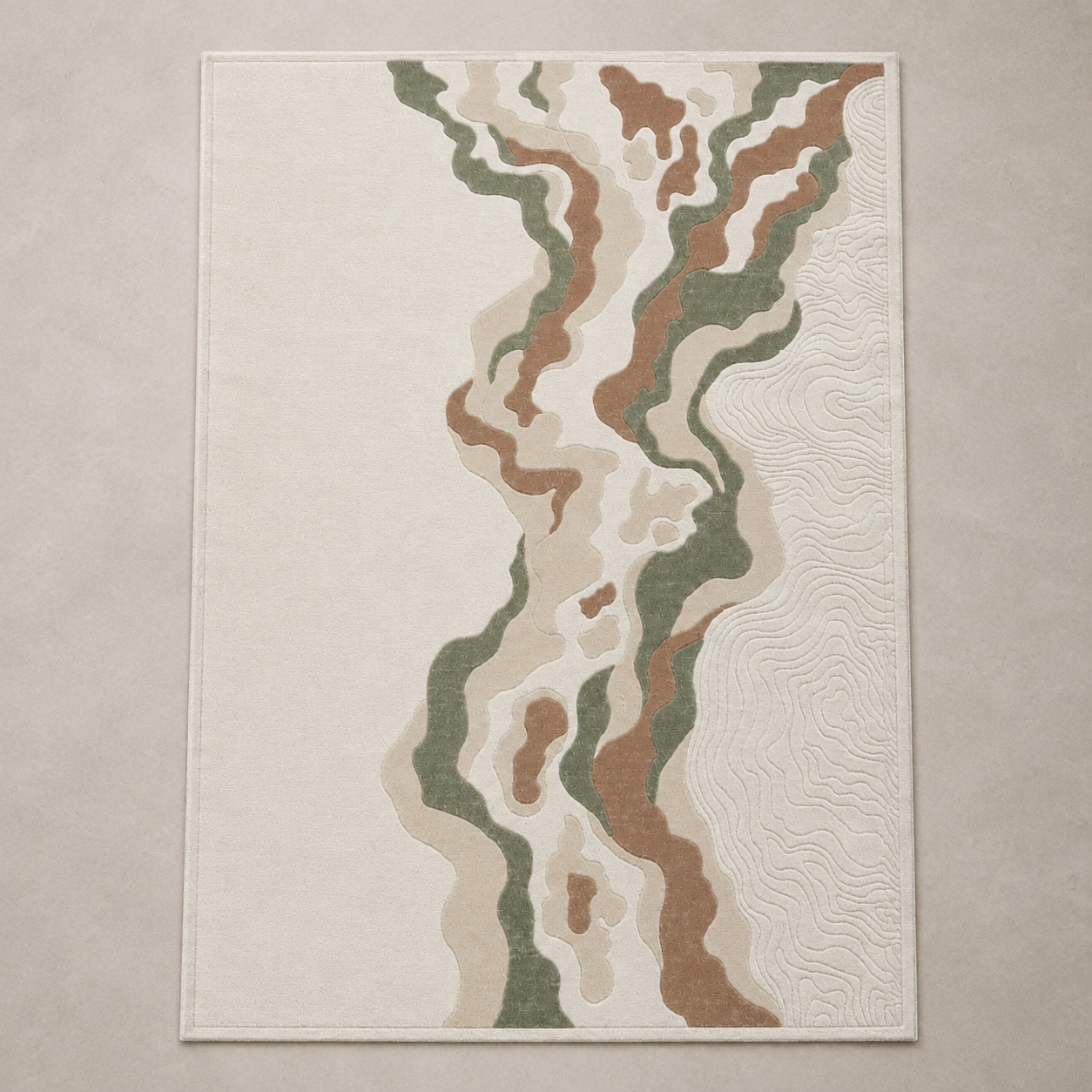 Seyra Sage Abstract Textured Rug 200 x 300 cm