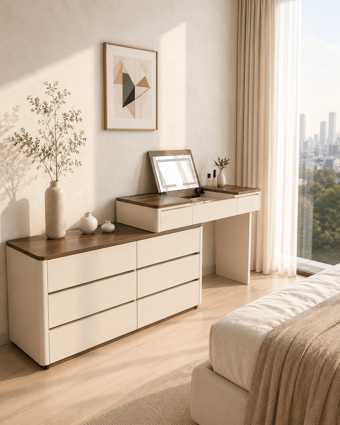 Velmora Makeup Vanity Dresser - SHAGHAF HOME