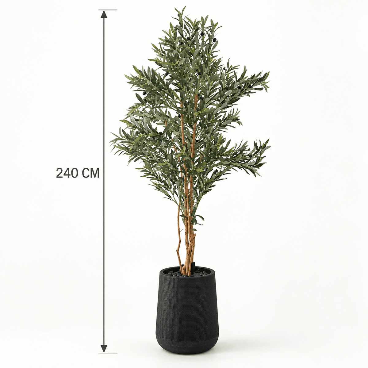 Viera Artificial Olive Tree with Planter – 240 cm - SHAGHAF HOME
