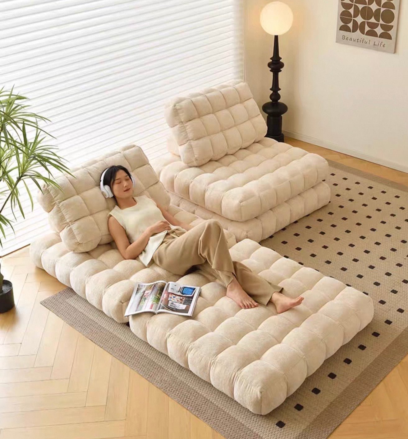 Waffle Modular Sofa Bed - SHAGHAF HOME