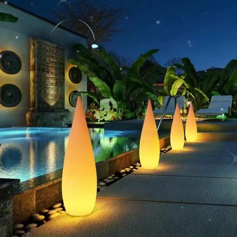Water Drop LED Outdoor & Indoor Floor Lamp – Rechargeable - SHAGHAF HOME
