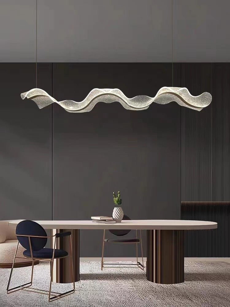 Wave glow LED chandelier - SHAGHAF HOME