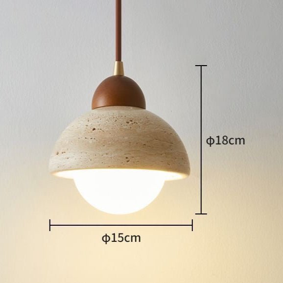 ZENSTONE™ Pendant Lamp Collection – Rice Cave Stone & Wood Designs (Styles A–E) - SHAGHAF HOME