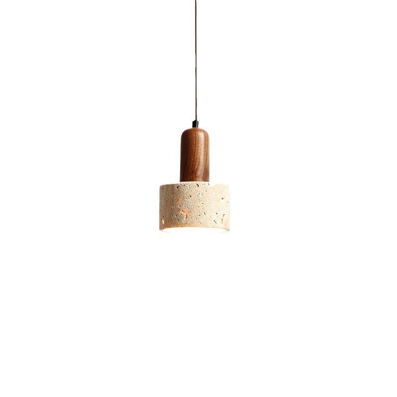 ZENSTONE™ Pendant Lamp Collection – Rice Cave Stone & Wood Designs (Styles A–E) - SHAGHAF HOME
