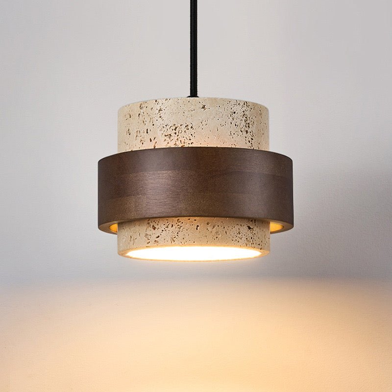 ZENSTONE™ Pendant Lamp Collection – Rice Cave Stone & Wood Designs (Styles A–E) - SHAGHAF HOME