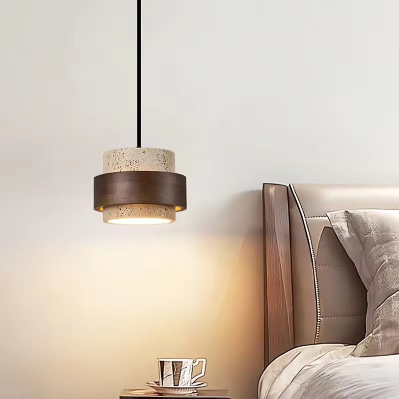 ZENSTONE™ Pendant Lamp Collection – Rice Cave Stone & Wood Designs (Styles A–E) - SHAGHAF HOME