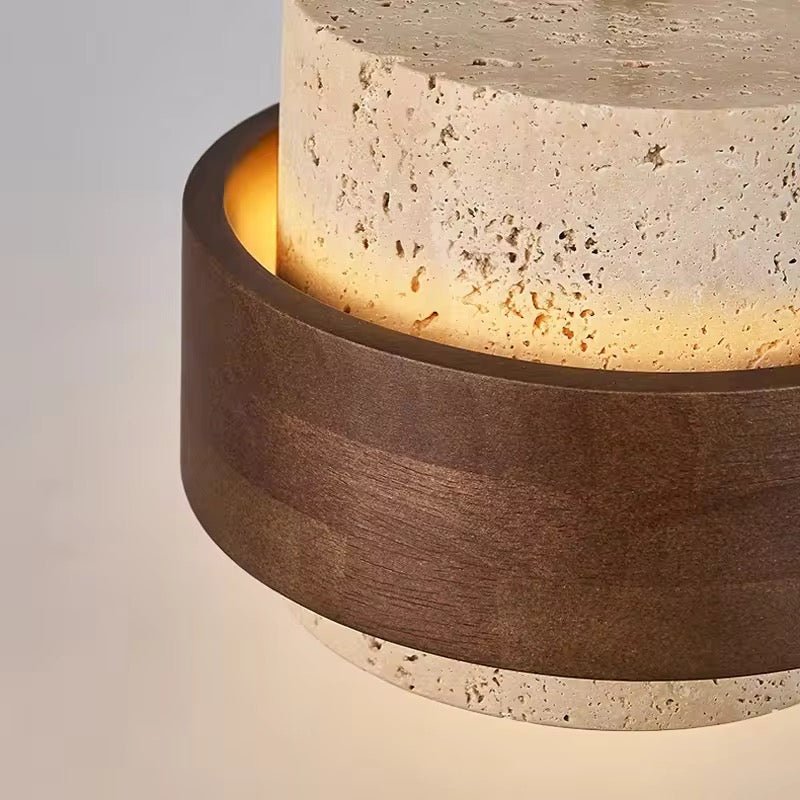 ZENSTONE™ Pendant Lamp Collection – Rice Cave Stone & Wood Designs (Styles A–E) - SHAGHAF HOME