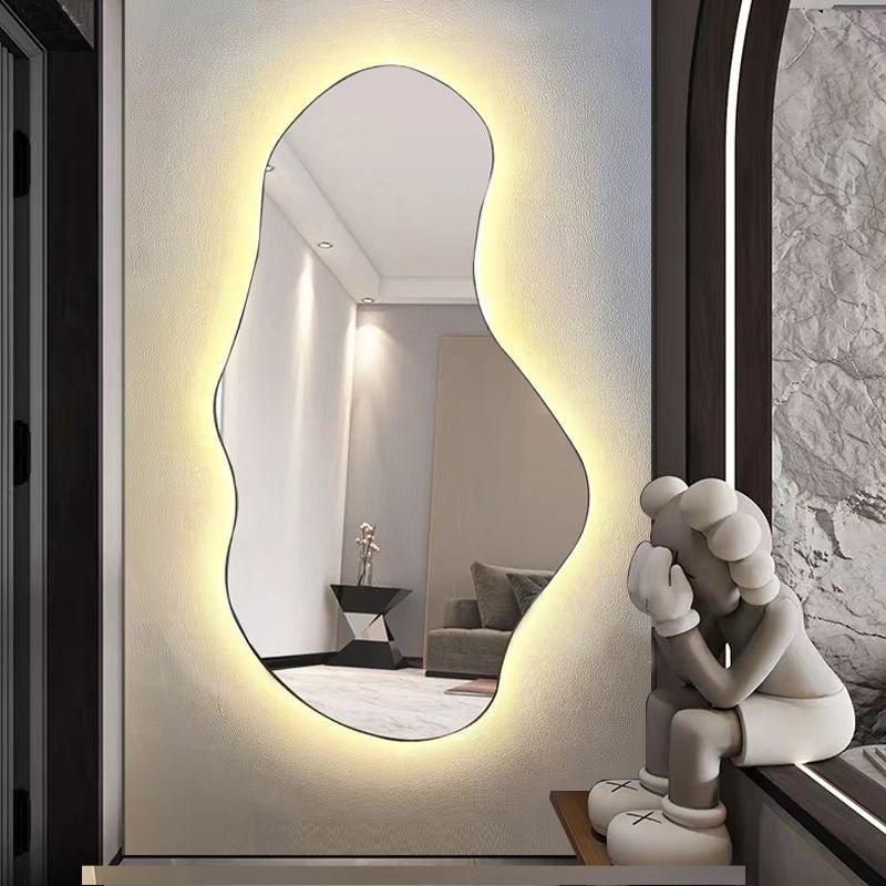 101 Irregular Shape Frameless Backlit Wall Mirror - SHAGHAF HOME