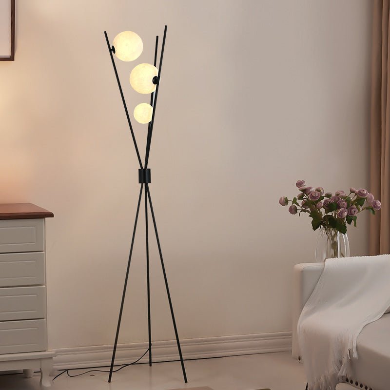 3 balls black floor lamp - SHAGHAF HOME