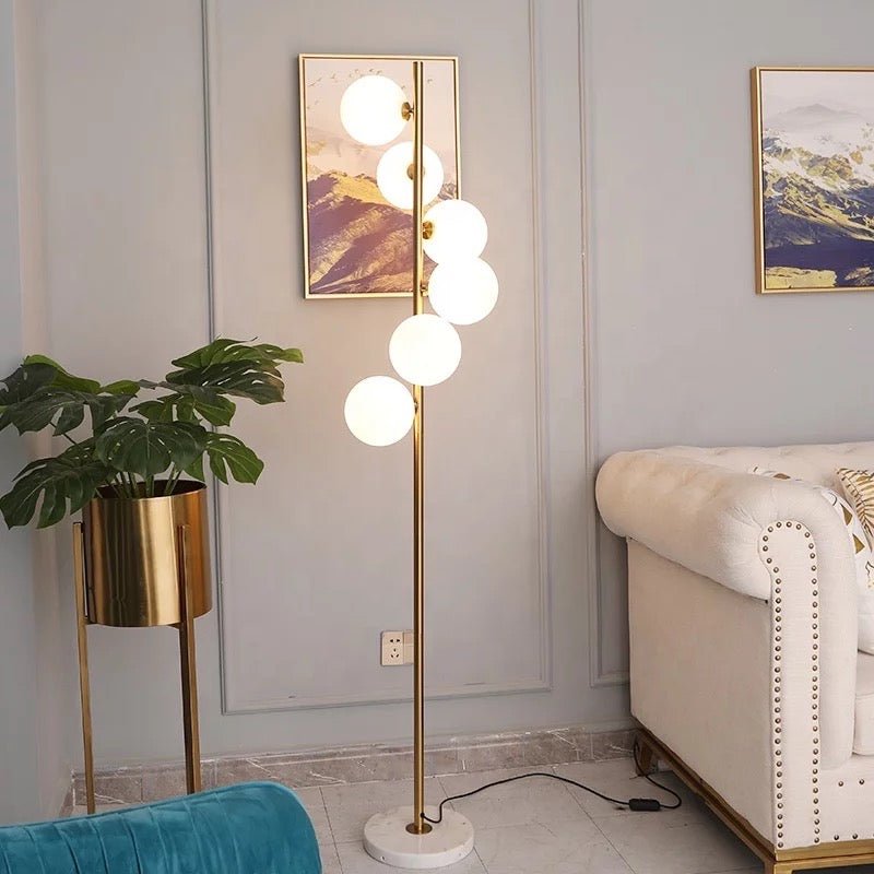 6X marble base floor lamp - SHAGHAF HOME