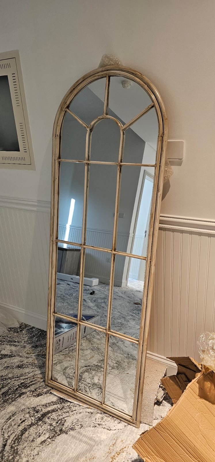 ALDA off white arch mirror Large size - SHAGHAF HOME