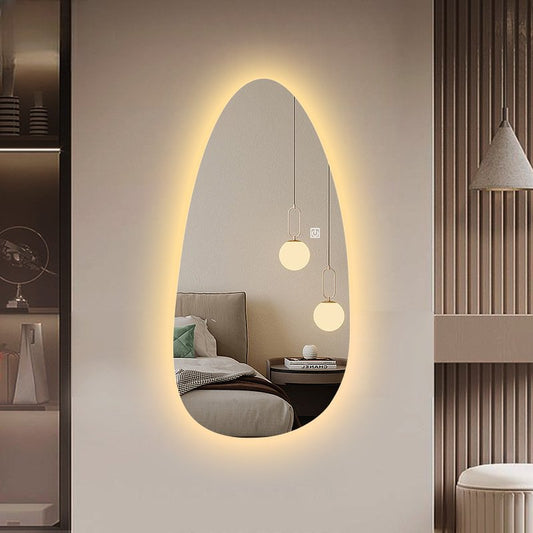Asymmetrical backlit LED mirror - SHAGHAF HOME