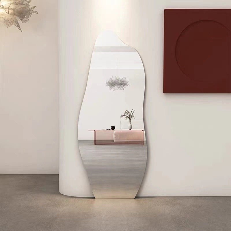 Backlit irregular shape frameless wall Mirror - SHAGHAF HOME