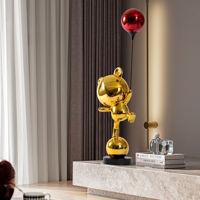 Ballon gold bear abstract - SHAGHAF HOME