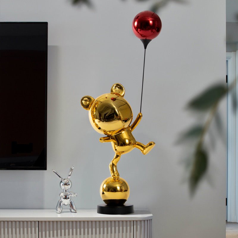 Ballon gold bear abstract - SHAGHAF HOME