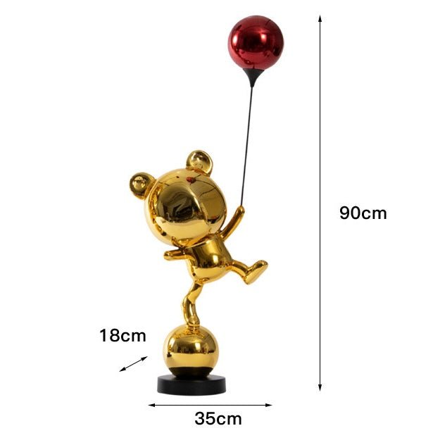 Ballon gold bear abstract - SHAGHAF HOME