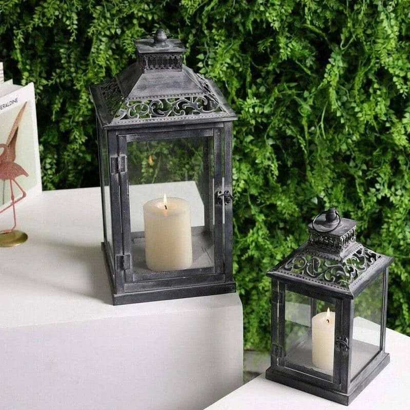 Black Moroccan design Lanterns set - SHAGHAF HOME