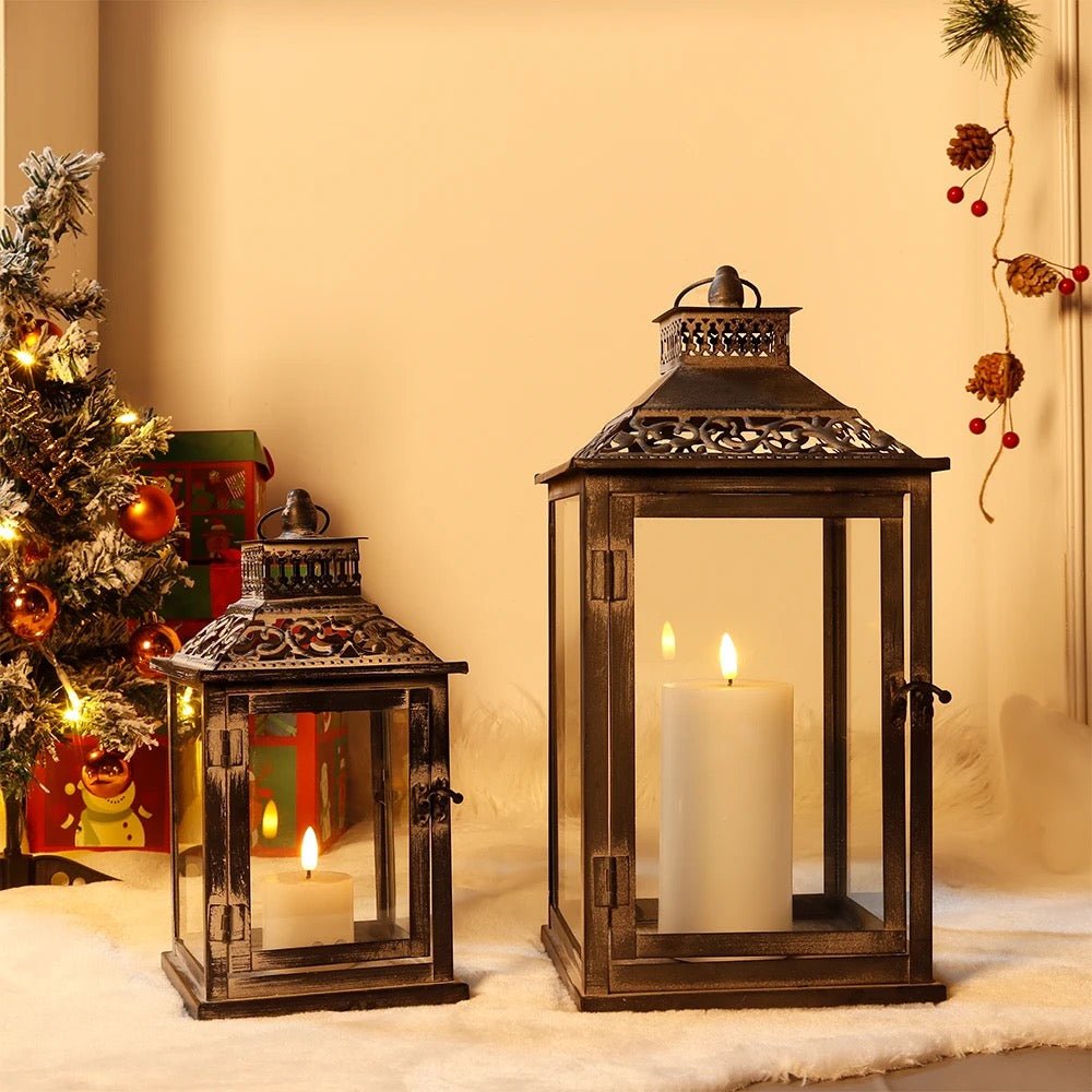 Black Moroccan design Lanterns set - SHAGHAF HOME